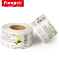 Custom Disposable Sticker Adhesive Circle Removable Dissolvable Food Label Printing